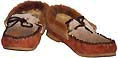 kangaroo fur trim moccasins